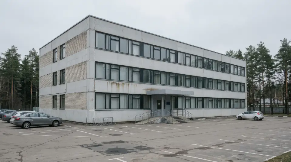 Фасад офисного здания в Зеленограде, где находится офис ПФК Унитек